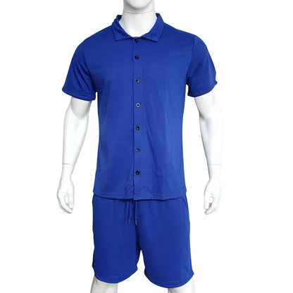 Lucas - Trendy Heren Polo Tweedelige Set