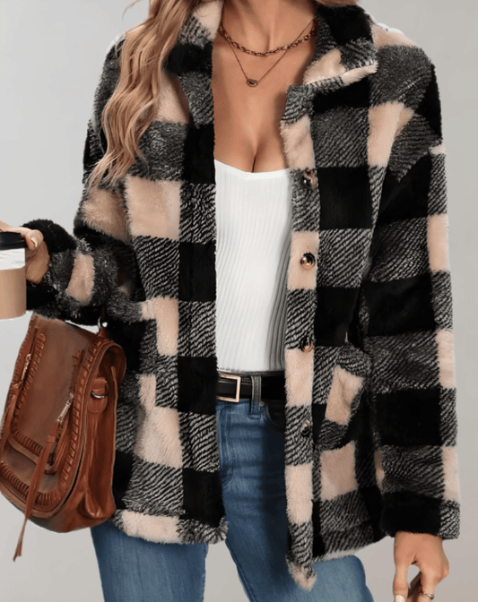 Ella Checkered Fleece Jacket