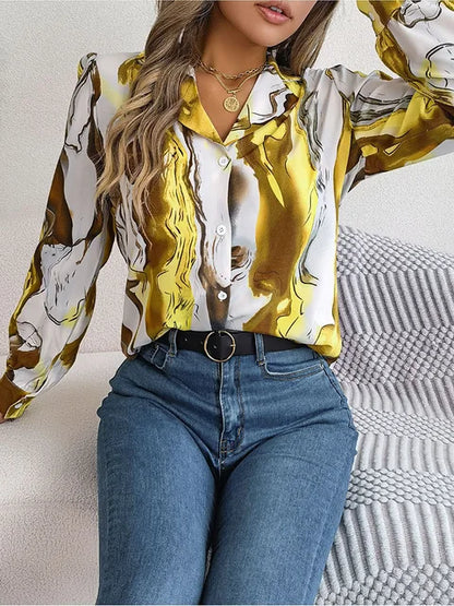 Lila Marble Print Blouse