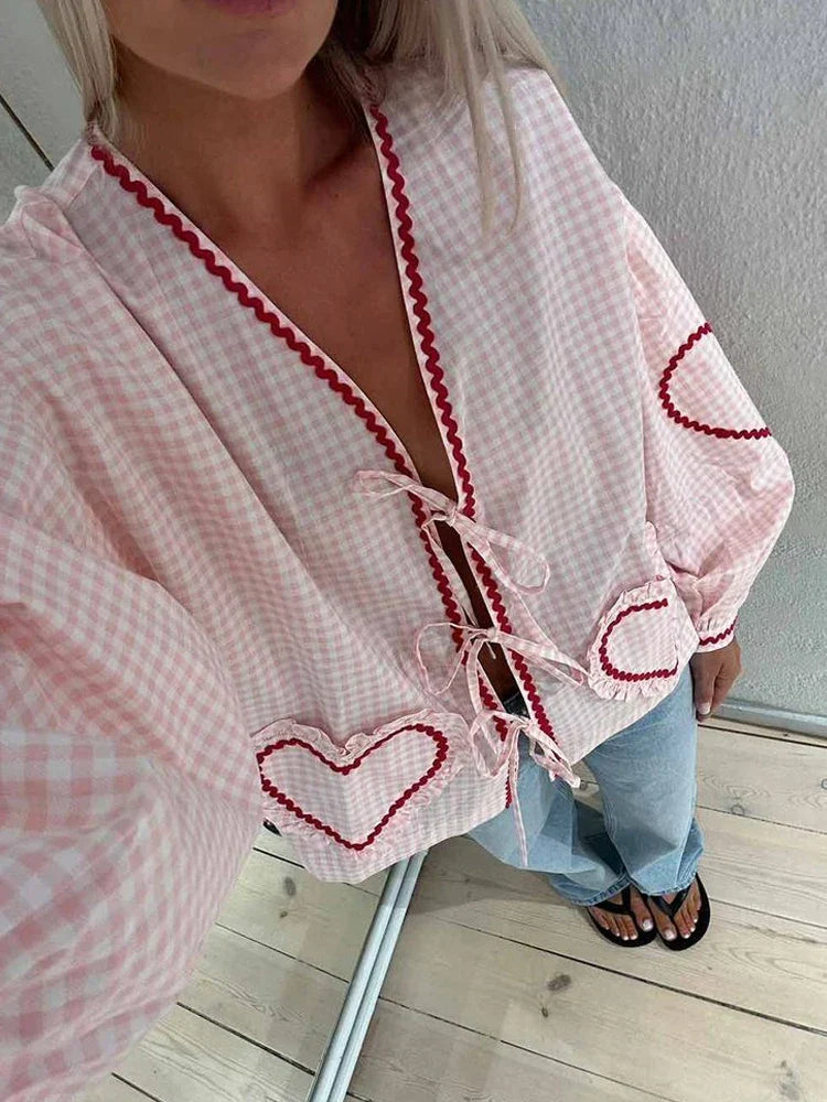 Sophia – Schattige Sweetheart Blouse