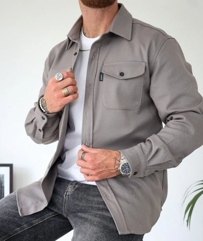 Heren Longsleeve overhemd met zakken - Jeff