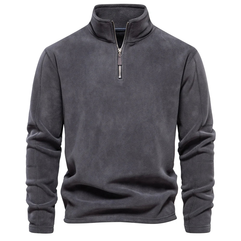 David | Warme Fleece-trui met rits