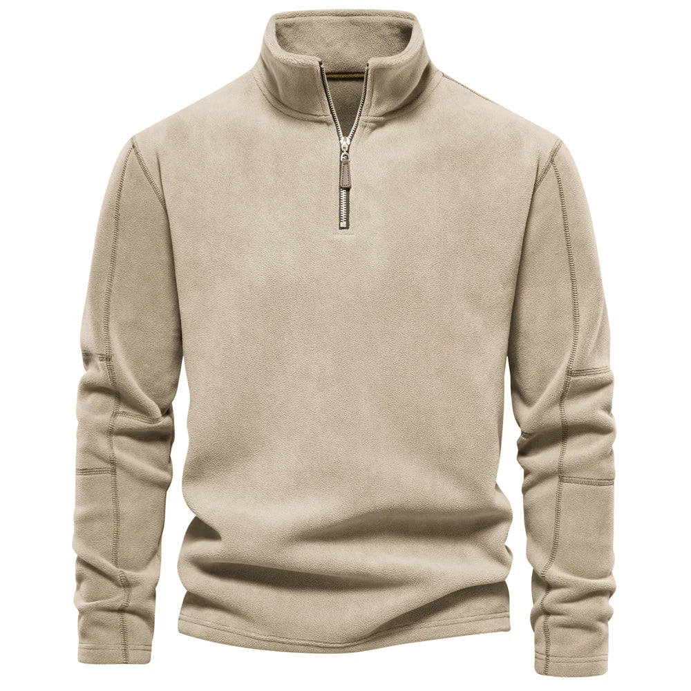 David | Warme Fleece-trui met rits